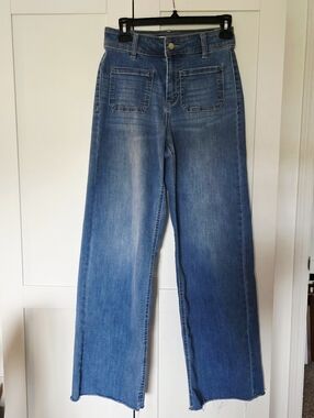 Oat New York Women’s High-Rise Wide Leg Jeans - Blue 0/25